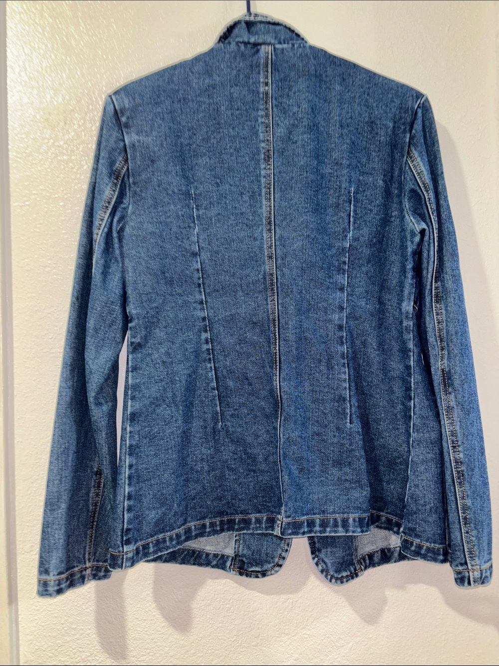 Fashion Nova Medium Wash Denim Blazer - Picture 5 of 5